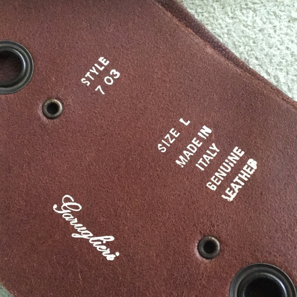 GARUGLIERI Wide Leather Belt - Picture 7 of 7